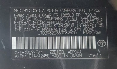 Rear View Mirror Prius VIN Fu 7th And 8th Digit Fits 04-09 11-19 PRIUS 998493 - Image 1 of 4