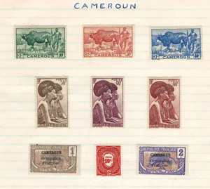 FRENCH CAMEROONS Very Fine Mint Stamps Hinged on List - Picture 1 of 4