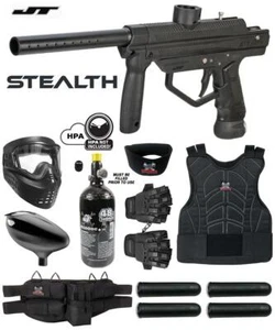 Maddog JT Stealth Semi-Automatic Protective HPA Paintball Gun Starter Package - Picture 1 of 10