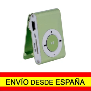 Mini Reproductor MP3 Clip Verde Aluminio hasta 8GB MIcroSD a0387 - Imagen 1 de 1