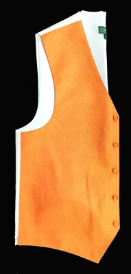 Mens Tangerine Orange Ralph Lauren Tuxedo Vest Fullback Wedding Formal Prom 2XLL - Image 1 of 4