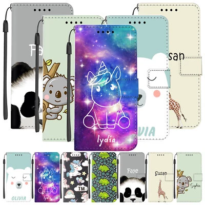 Personalised Name Flip Leather Case Cover For iPhone 16 Pro Max 15 14 13 12 11 - Image 1 of 4