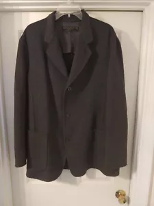 DONNA KARAN Made in Italy,100% Cashmere, Gray, 3 Button Men's Blazer, Size L/44L - Picture 1 of 6