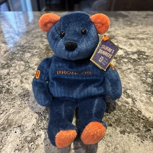 NFL Salvinos Bammers Terrell Davis Denver Broncos #30 Beanie Bear 8" azul felpa - Imagen 1 de 6
