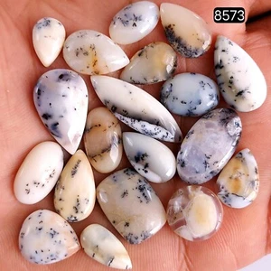 Lote de piedras preciosas cabujón ágata dendrita natural 19 piezas 115 quilates 22x13 14x8 mm #R -8573 - Imagen 1 de 4