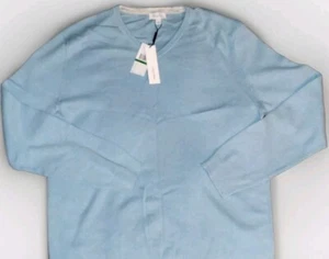 Mens Calvin Klein V neck Pullover Light Blue Sweater Large - Picture 1 of 4