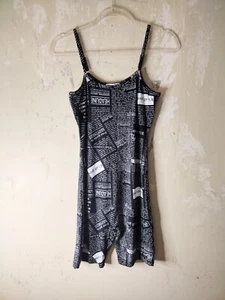 Women's Newspaper Print Unitard Size MediumNewspaper print New - Picture 1 of 1