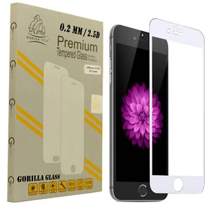 Screen Protector Tempered Glass Protection iPhone 6 Plus to Edge Full White  - Picture 1 of 3