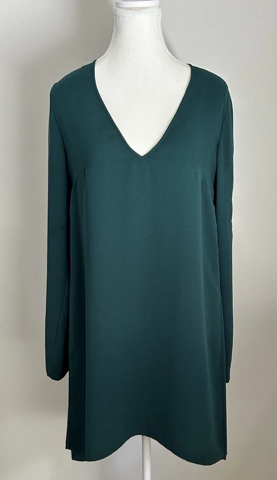 Maison Margiela Size 38 (8 10) Jade Green V Neck Long Sleeve Blouse Top - Image 1 of 4