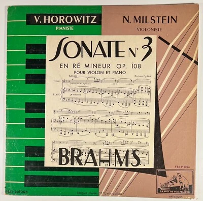 Brahms : Sonate - N. Milstein, V. Horowitz LP 33 rpm 25cm 10" LVDSM FBLP 1026 - Photo 1/4