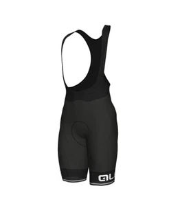 SALOPETTE ALE CORSA BIBSHORTS SOLID NERO-BIANCO L - ALE_CORSABIB_W_L - Foto 1 di 1