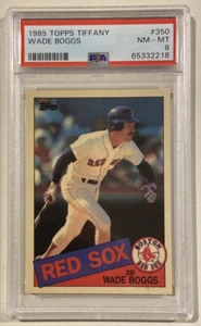 1985 Topps Tiffany Wade Boggs HOF Baseball Card #350 PSA 8 Certified Red Sox - Picture 1 of 4
