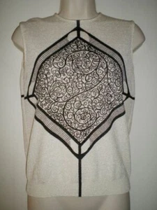 Vintage DEVONETTE TOP Art Design SHELL Shirt NYLON MOD - Picture 1 of 1