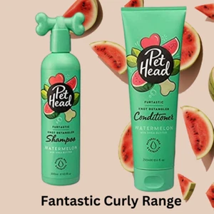 Shampoo e balsamo all'anguria Pet Head Fantastic Curly Range Nuovissimo - Foto 1 di 12