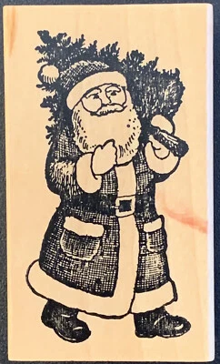 Sello de goma de Papá Noel y árbol de Delafield Navidad H770 Foto 1 de 3