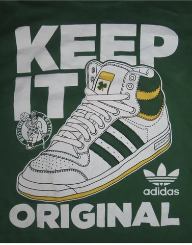 Adidas "KEEP IT ORIGINAL" BOSTON CELTICS Sneaker (XL) T-Shirt Cover