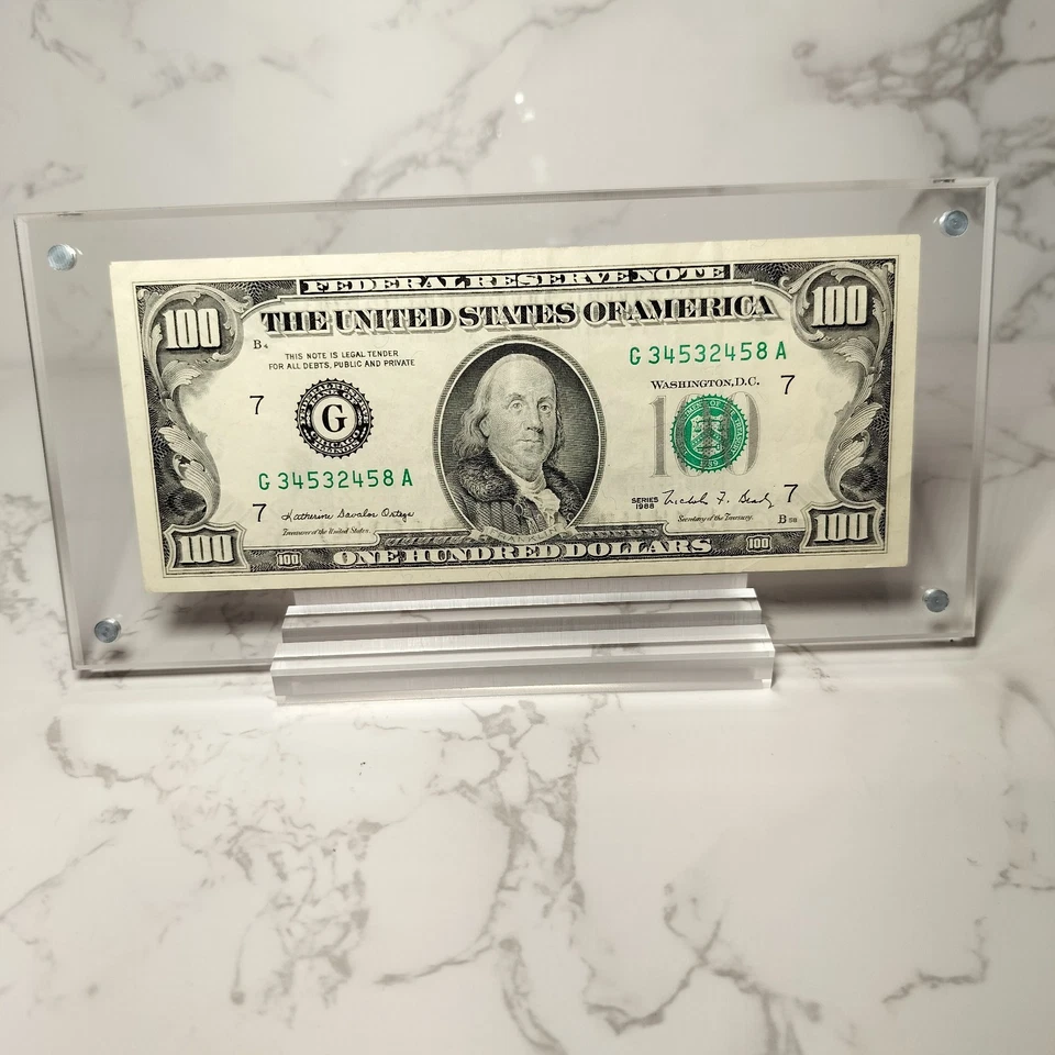 Billete de 100 dólares 1988 serie G Foto 1 de 2