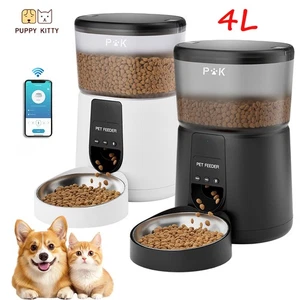 Dispensador Automático de Alimento 4L para Gato Perro con Temporizador WiFi y Control de App - Imagen 1 de 39