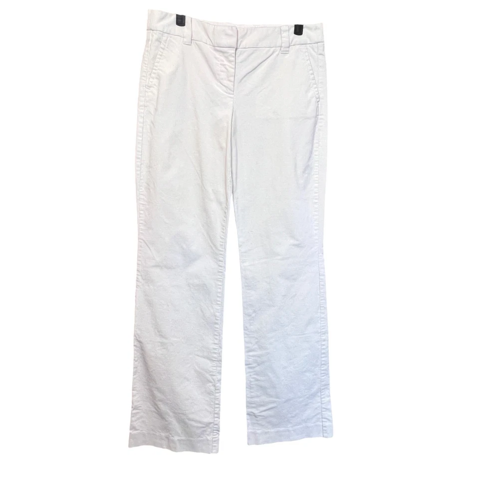 J. Crew City Fit Corduroy Pants Women's Size 6T Off White Bootcut Casual - Image 1 of 4