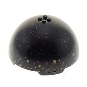 1x Lego Hemisphere Planet 11x11x6 Black Asteroid Field Star Wars 75008 98107pb