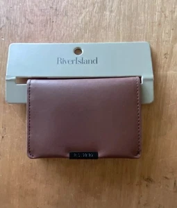 RIVER ISLAND BROWN LEATHER CARD HOLDER RRP £16**NEW** - Picture 1 of 3