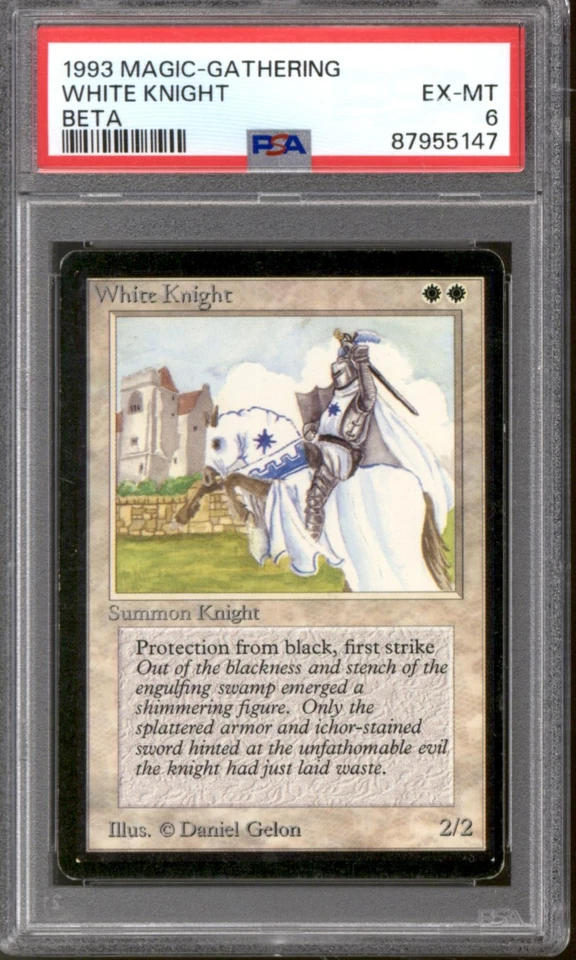 Magic MTG Beta White Knight PSA 6 LIGHTLY PLAYED LP - Image 1 of 1