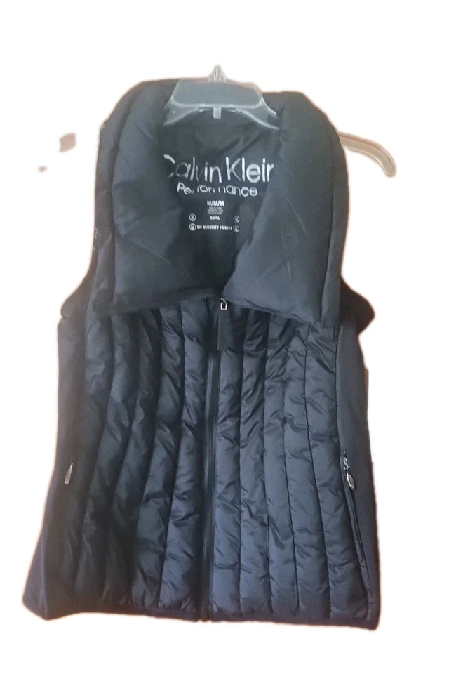 Calvin Klein Performance Puffer Quilted Zip Vest Premium Black Women's SZ M NWT - Image 1 of 4