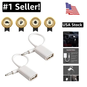 Pack de 2 adaptateurs AUX vers USB 2.0 pour certains systèmes audio de voiture - Lecture de fichiers MP3 - Photo 1 sur 9