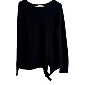 Pure Jill Knit Sweater Size M Wool Cotton Black Long Sleeve Pullover - Picture 1 of 4
