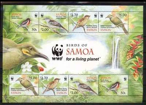 12498/ Samoa 2009 - KB: Birds of Samoa (WWF) - postrisch - Picture 1 of 1