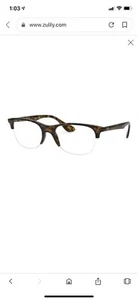 Ray Ban RB Dark Havana Round Half Rim Eye Wear Unisex NEW - Picture 1 of 9