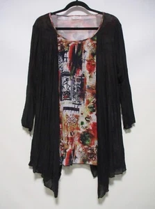 CROSSROADS SIZE XXL / 18 2-IN-1 TOP, FRONT LINED, 3/4 SLEEVE - Picture 1 of 10