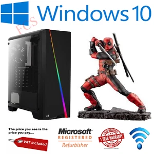 ULTRA FAST i3 i5 i7 Desktop Gaming Computer PC 2TB 16GB RAM GTX 1060 Windows 10 - Picture 1 of 9