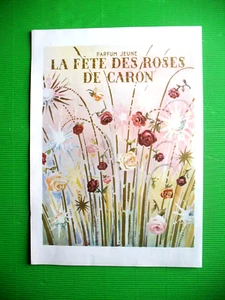 PRESSEWERBUNG CARON PARFUM YOUNG LA FETE DES ROSES AD 1950 - Bild 1 von 1