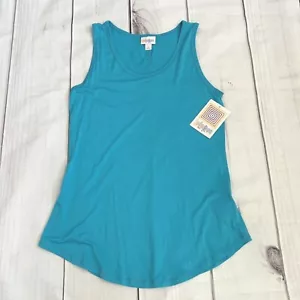 Canotta donna LulaRoe piccola blu acqua senza maniche elasticizzata leggera NUOVA - Foto 1 di 5