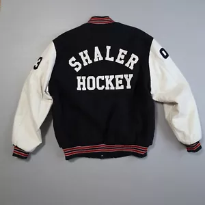 Vtg XL Y2k School Letterman Varsity Jacket Coat Shaler Wool Blend Hockey - Picture 1 of 12
