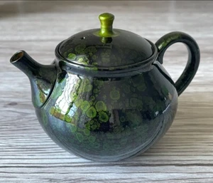 Tokoname ware Japanese Tea pot Boxed in wood, Shoryu Tenmoku made in Japan Green - Picture 1 of 8