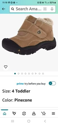 KEEN Kids Kootenay Iii Mid Waterproof Winter Snow Boots Pinecone/Birch 4 Toddler - Image 1 of 4