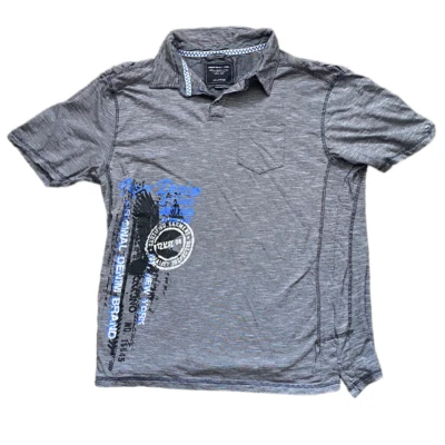 Paper Denim Cloth PDC Mens Polo Shirt size XXL Grey Logo Short Sleeve - Image 1 of 3