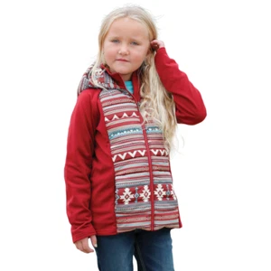 Cinch Girl's Hybrid Aztec Red Zip Front Jacket CWJ8930001 - Picture 1 of 7