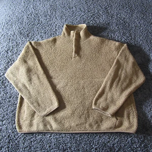 Skims Pullover Womens 4X/5X Camel Cozy Knit Sherpa Fuzzy Casual Preppy - Picture 1 of 9