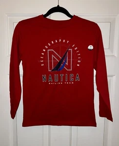 Nautica Red Sailing Team Long Sleeve Youth Size Medium (10/12) - Picture 1 of 4