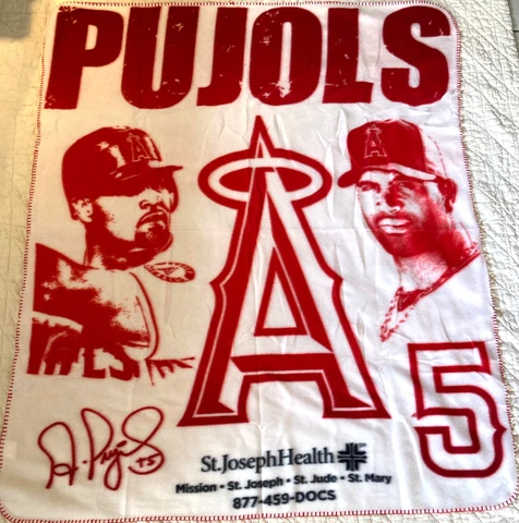 Albert PUJOLS Stadium Blanket Throw Los Angeles Angels Anaheim SGA 2014 60"x 48" Cover