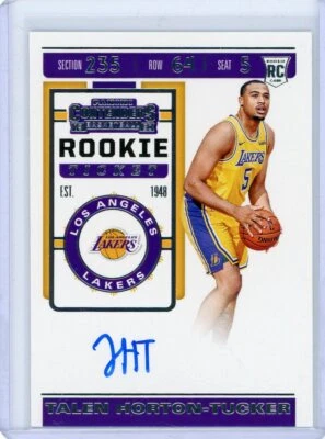 2019-20 Panini Contenders Basketball Rookie Ticket Auto #105 Talen Horton-Tucker - Image 1 of 2