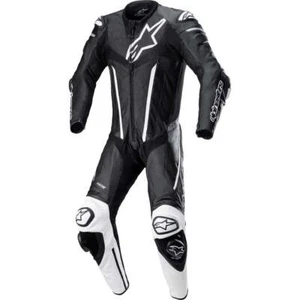 Alpinestars Fusion Motorcycle Motorbike One Piece Leather Suit Black / White - Picture 1 of 2