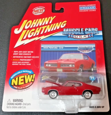 2003 Johnny Lightning Muscle Cars USA 1968 Pontiac GTO - Red - Image 1 of 4