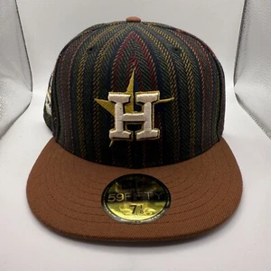 New Era 59Fifty Houston Astros 50th Anniversary Vintage Herringbone Hat 7 1/8 - Picture 1 of 7