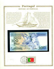 Portugal 100 Escudos 1988 P-179e.4 UNC w/FDI UN FLAG STAMP Lucky # CMZ055590