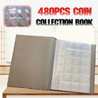 20 stron 480 Kieszeń Kolekcja monet Książka Album Folder do przechowywania Uchwyt na pieniądze Czarny