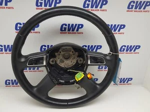 AUDI A4 BLACK LEATHER STEERING WHEEL 04/08-06/12 - Picture 1 of 3